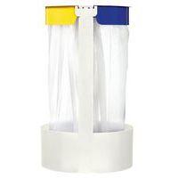 Poubelle sur pied 2x75L Citwin essentiel blanc/jaune/bleu outremer-Rossignol Pro - Image 3