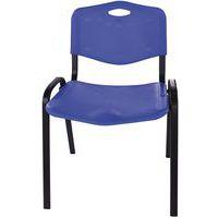 Chaise coques plastique bleues struct noire Ek wo - Image 4
