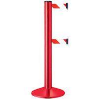 Poteau Rouge double sangle de 2 m Rouge/blanc - Image principale