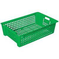 Caisse empilable emboîtable ajourée - GILAC, Coloris : Vert - Image principale