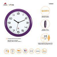 Horloge quartz Ø 30 cm cadran coloris violet - Image 4