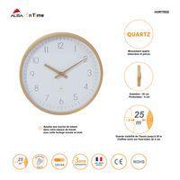 Horloge murale en bois TREE Verre Bois clair Fond blanc - Image 2