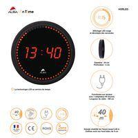 Horloge murale ronde LED  Rouge /Noir - Image 2