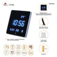 Horloge murale carrée LED Bleu Noir - Image 4