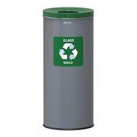 Poubelle métallique Prestige EKO recyclage verre 45 L - Image principale