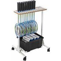 Chariot range raquettes de badminton et de tennis de table avec bac - Image 5