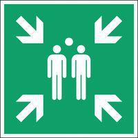 Panneau secours et évacuation carré - Point de rassemblement - Rigide - Image principale