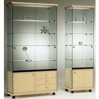 Vitrine Easy E5 - Avec armoire basse socle Hêtre - Image 2