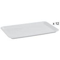 Lot de 12 Plateau HIPS 30 cm HIPS Blanc - Image 2