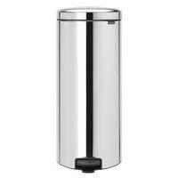 Poubelle à pédale NewIcon 30L inox avec liner métal - Image principale