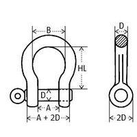 Manille lyre en acier - Force 100 à 2000 kg - Image 2