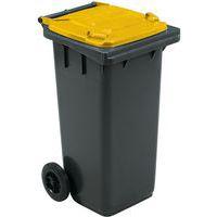 Conteneur mobile tri des déchets - 120 L - Jaune - Manutan - Image principale