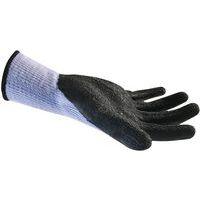 10 paires de gants tricotés enduits latex T10 Bleu/Noir - Image 3