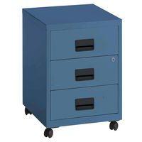 Caisson mobile métal 3 tiroirs Bleu - Image principale