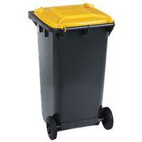 Conteneur mobile tri des déchets - 240 L - Jaune - Manutan - Image 5