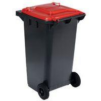 Conteneur mobile tri des déchets - 240 L - Rouge - Manutan - Image 4
