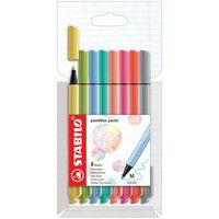 Etui carton 8 feutres PointMax STABILO couleurs pastel ass - Image principale