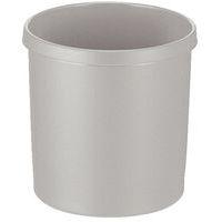 Corbeille ronde à papier en plastique - 18 L Gris - Image principale