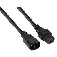 Rallonge d'alimentation C14 / C13 à verrouillage noire 0,5 m - Image principale