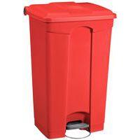 Poubelle plastique agroalimentaire 90 L rouge - Image principale