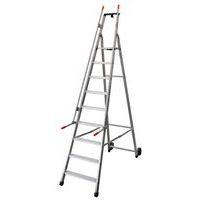 Escabeau Mayorà avec rampe de sécurité et roues - 5 à 9 marches - Facal - Image 2