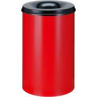 Poubelle à papier anti-feu - 110 L, Couvercle coloris : Noir, Coloris : Rouge - Image principale