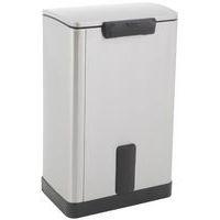 Poubelle à pédale E-Cube rectangulaire-  40 L, Matériau : Inox - Image 3