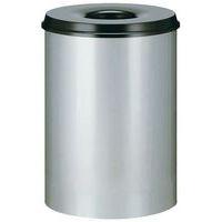 Poubelle antifeu - 15 L, Couvercle coloris : Noir - Image principale