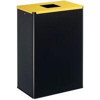 Poubelle de tri plastique 60 L Gris / Jaune - Image principale