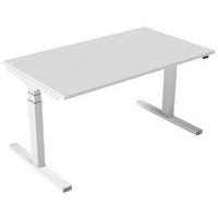 Bureau électrique ergonomique Kelli Blanc 140 cm - Image principale