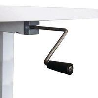 Bureau droit ergonomique Bench à manivelle 2 places piètement en H - Kelli - Image 3