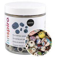 Bocal 300g perles céramique tailles assorties thème fleurs - Image principale