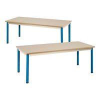 Table fixe Chloé plateau beige 4 pieds rectangulaire - Mobidecor - Image principale