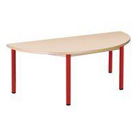 Table fixe Chloé plateau beige 4 pieds demi-lune - Mobidecor - Image principale