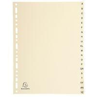 Lot de 10 Intercalaires carte peau 155g 20 positions de a à z A4 - Image principale