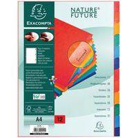 Lot de 15 Intercalaire carte lustrée 225g avec onglets 12 positions A4 - Image principale