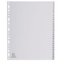 Lot de 5 Intercalaires numériques pp gris 31 positions - a4 maxi - Image principale