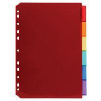 Lot de 10 Intercalaires pp couleur avec porte étiquette A4 6 positions - Image principale