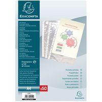 Lot de 20 Sachet 50 pochettes perforées polypropylène lisse 6/100e A4 - Image principale