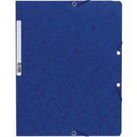 Chemise à élastique sans rabat carte lustrée 400gm² A4 bleu (lot de 25) - Image principale