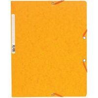 Chemise à élastique sans rabat carte lustrée 400gm² A4 jaune (lot de 25) - Image principale