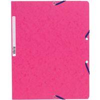 Chemise élastique sans rabat carte lustrée 400gm² A4 fuchsia (lot de 25) - Image principale