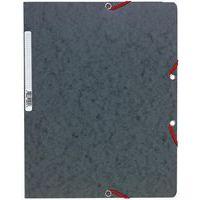 Chemise à élastique sans rabat carte lustrée 400gm² A4 gris (lot de 25) - Image principale