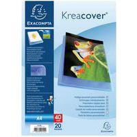 Protège-documents bleu PP semi rigide kreacover® 40 vues A4 (lot de 20) - Image principale