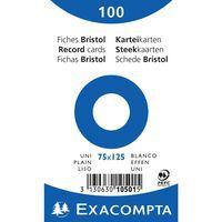 Lot de 20 Paquet 100 fiches sous film bristol uni 75x125mm - Image principale