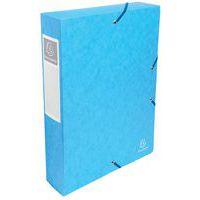 Lot de 8 boîtes classement exabox dos 60mm carte lustrée A4 Turquoise - Image principale