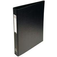 Lot de 10 classeurs rembordé PP 4 anneaux ronds de 25mm sur 3eme Noir - Image principale