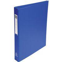 Lot de 10 classeurs rembordé PP 4 anneaux ronds de 25mm sur 3eme Bleu - Image principale