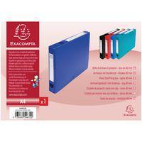 Lot de 10 boîtes de classement à pression 40mm PP 7/10e opaque A4 Bleu - Image principale