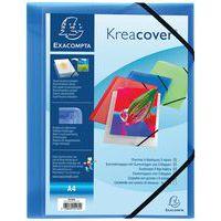 Set 25 chemises 3 rabats PP opaque krea cover A4 Assorties - Image principale